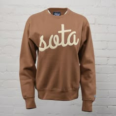 Unisex Channel Crewneck – sota clothing Felt Applique, Summer Evening, Camel Color, Sales Gifts, Minnesota, Crewneck Sweatshirt, Camel, Crew Neck Sweatshirt, Loose Fitting