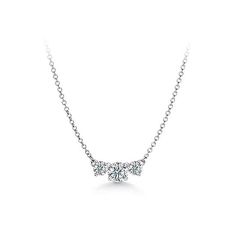 This elegant diamond pendant is prong-set with three brilliant cut round diamonds.  This pendant hangs from a 16-inch cable chain with a spring-ring clasp. Elegant Diamond White Three Stone Necklace, Elegant Cubic Zirconia Three-stone Diamond Necklace, Elegant Three Stone Cubic Zirconia Diamond Necklace, Elegant Cubic Zirconia Necklace With Three Stones, Classic Three Stone Necklace, Diamond White Three Stone Necklace For Formal Occasions, Three Stone Round Diamond Necklace, Classic Cubic Zirconia Diamond Necklace With Three Stones, Classic Cubic Zirconia Three-stone Diamond Necklace