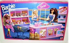 a barbie toy store with two girls in it