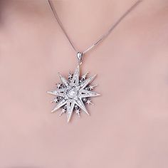 Berea Crystal North Star Pendant (Necklace not Included) – ANN VOYAGE North Star Pendant, Travel Inspired Jewelry, Silver Jewlery, North Star Necklace, Star Necklace Silver, Star Pendant Necklace, Star Jewelry, Statement Pendant, Women's Jewelry And Accessories