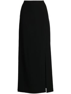 Elegant Workwear Skirt With Straight Hem, High Waist Skirt With Split Design For Work, Fitted Full-length Skirt With Split Design, Lined Workwear Pencil Skirt, Straight Hem Skirt For Work, Fitted High Waist Maxi Skirt With Split Design, Pencil Skirt With Side Slits For Spring Workwear, Split Design Pencil Skirt For Work, Spring Pencil Skirt With Side Slits For Workwear