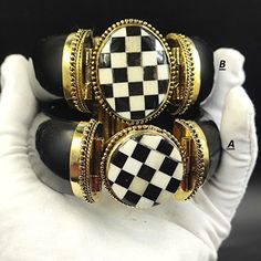 you will receive 2 piece of Chess Board Theme Resin Brass Bangle Bracelet Unique Design Openable Bangle Handmade Boho Ethnic Vintage Style Antique Finish jewelry Inner diameter =  2.5"  Bangle width = 30 mm    Thank you very much for visiting! Any questions, please feel free to contact us. Discount for bulk provide. Luxury Handmade Artisan Bangle, Brass Bangle, Handmade Bangles, Handmade Boho, Antique Finish, Chess Board, Bangle Bracelet, Style Vintage, Favorite Jewelry