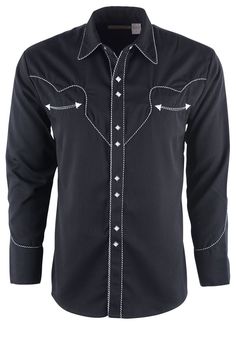 Scully Piped Vintage Black Diamond Long-Sleeve Pearl Snap Western Shirt – Pinto Ranch Mens Western Wear, Popular Hats, Fringe Coats, Pearl Snap Shirt, Cowboy Outfits, Cowboys Shirt, Flight Jacket, Western Shirt, Vintage Western