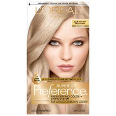 L'oreal Paris Superior Preference Permanent Hair Color - 1 Ea Cool Ash Blonde, Ash Blonde Balayage, At Home Hair Color