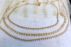 * Beautifully designed gold color belly chain. * can be used with belly dance costumes and saris. * Adjustable from 26 to 41 inches waist. Gold Bohemian Body Chain For Festivals, Bohemian Gold Body Chain For Festivals, Bohemian Gold Waist Chain For Festivals, Traditional Gold Bridal Belt With Tilla, Traditional Gold Bridal Belt For Festivals, Elegant Gold Chain Belt For Festival, Festive Gold Bridal Belt With Tilla Detailing, Elegant Gold Bridal Belt With Tilla Detailing, Elegant Gold Bridal Belt With Tilla