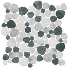 white and black pebbles arranged in the shape of a square