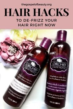 Is your hair dry and frizzy? Learn hair hacks to control frizz and repair damaged hair. Here are hair care tips and hair care ideas to help you add moisture to dry and frizzy hair. Control Frizzy Hair, Frizzy Hair Tips, Dry Frizzy Hair, Natural Hair Transitioning, Hair Mask For Growth, Hair Diy, Hair Growth Supplement, Hair Dry