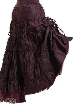 Gothic Summer Festival Skirt, Gothic Asymmetrical Skirt For Festivals, Gothic Ruffled Skirt For Festival, Summer Festival Gothic Skirt, Gothic Flowy Tiered Skirt, Gothic Tiered Flowy Skirt, Gothic Style Tiered Flowy Skirt, Summer Bohemian Skirt For Costume Party, Long Gathered Skirt For Festival