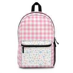 ❤️Introducing our vibrant pink gingham backpack, blending timeless style with modern functionality. Crafted with high-quality materials, this backpack is as durable as it is eye-catching.  ❤️The classic gingham pattern adds a touch of charm and nostalgia to your everyday adventures. With ample storage space and adjustable straps for comfort, it's perfect for school, work, or a day out in the city. Stand out from the crowd with this stylish accessory that combines practicality with undeniable fla College Commuter, Preppy Pink, Gingham Pattern, Everyday Adventures, Commuter Bag, Pink Gingham, Work Bag, Laptop Pocket, Season Colors