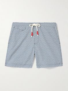 Orlebar Brown creates the kind of swim shorts you can wear in and out of the pool. Designed for a slim fit, this mid-length 'Standard Scara' pair is made from quick-drying ripstop and has a coin and zipped pocket to secure your essentials. The tubular drawcord is sealed with red rubber, which not only looks quite nautical but prevents unravelling, too Nike Summer Shoes, Tom Ford Bag, Orlebar Brown, Wardrobe Edit, Brown Outfit, Summer Sunglasses, Luxury Sneakers, Shorts For Men, Stylish Watches