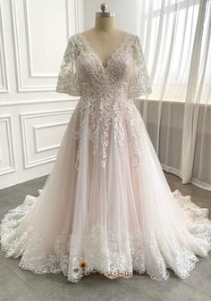 plus size wedding dress Unique Plus Size Wedding Dresses, Long Sleeve Wedding Dress Vintage, Wedding Dress Cheap, Plus Size Wedding Dresses With Sleeves, Mrs Always Right, Plus Wedding Dresses, Deco Champetre, Plus Size Wedding Dress, Blush Wedding Dress