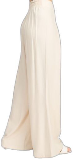 Wide Leg Bottoms With Pleated Waist, Solid Wide-leg Bottoms With Pleated Waist, Wide Leg Pants With Pleated Waist, Elegant Full Length Wide Leg Loungewear Pants, Elegant Full-length Wide Leg Pants For Loungewear, Elegant Wide Leg Loungewear Pants, Elegant Wide Leg Full-length Pants For Loungewear, Wide Leg Pleated Waist Pants For Summer, Wide Leg Pants With Pleated Waist For Summer