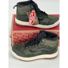 Thanks For Looking! Please Let Me Know If You Have Any Questions. Brand New Ships Fast Next Business Day! Casual Green Hiking Boots With Boost Midsole, Vans High-top Skate Shoes For Outdoor Activities, Urban Skate Shoes With Round Toe For Outdoor, Urban Round Toe Skate Shoes For Outdoor, Urban Style Outdoor Skate Shoes With Round Toe, Green Lace-up Skate Shoes For Outdoor, Outdoor Lace-up Skate Shoes With Cushioned Footbed, Vans High-top Sneakers For Outdoor With Round Toe, Vans High-top Lace-up Sneakers For Outdoor