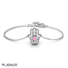 The Hamsa depicts the open right hand and represents protection, blessings, power, and strength. Personalize the Hamsa bracelet with your favorite birthstone or a dazzling Swarovski Zirconia. Swan Necklace, The Hand Of God, Hamsa Jewelry, Hand Of God, Hamsa Bracelet, Mothers Bracelet, Protection Amulet, Swarovski Beads, Swarovski Crystal Necklace