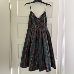 Beautiful J.Crew Plaid A-Line Party Dress. Festive Plaid. Spagetti Strap. Zipper Up Back. Nwt- No Flaws Or Damage. Polyester, Lined. Plaid Sleeveless Party Dress, Plaid Summer Holiday Dress, Cotton Dress For Holiday Party, Plaid Cocktail Dress, Autumn Dresses, Spagetti Strap, Holiday Party Dress, Holiday Party Dresses, Fall Dresses