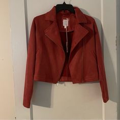 Lauren Conrad Suede Moto Jacket Color: Berry Mist Size: Xs Brand New With Tags Additional Details: Zipper Front Suede 22 In Approximate Length Materials: 92% Polyester 8% Spandex Fall, Transitional Weather, Autumn, Suede Fall Red Long Sleeve Biker Jacket, Red Long Sleeve Biker Jacket For Fall, Red Long Sleeve Moto Outerwear, Red Moto Outerwear With Zipper Closure, Red Biker Outerwear For Fall, Red Casual Long Sleeve Biker Jacket, Casual Red Long Sleeve Biker Jacket, Casual Red Winter Biker Jacket, Red Casual Biker Jacket For Winter