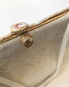 Vintage White Bags With Pearl Handle, Vintage White Bag With Pearl Handle, Vintage White Embroidered Bags, Vintage White Embellished Bags, Vintage Rectangular Bag With Pearl Embroidery, Vintage Formal Bag With Pearl Embroidery, Vintage Formal Bags With Pearl Embroidery, Embellished Vintage Bags For Events, Vintage Embellished Bags For Vintage Events