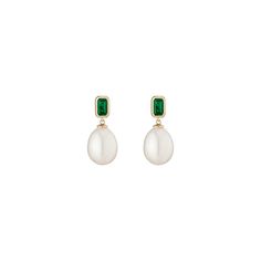 Emerald Heirloom Pearl Drop Earrings Classic Green Pear Shaped Earrings, Classic Green Pear-shaped Earrings, Classic Teardrop Emerald Jewelry, Pear-shaped Pearl Gemstone Earrings For Formal Occasions, Formal Pear-shaped Pearl Gemstone Earrings, Classic Green Pearl Drop Jewelry, Luxury Green Jewelry With Pearl Drop, Elegant Emerald Earrings, Formal Pear-shaped Emerald Earrings