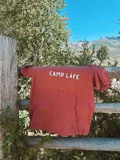 Camp Life screen printed graphic tee made on a comfort colors T-shirt choose from black or cumin red color unisex, fits a little oversized colors may differ in person Red Short Sleeve T-shirt For Outdoor, Red Short Sleeve T-shirt For Outdoors, Outdoor Graphic Tee Soft-washed, Red Soft-washed Graphic Tee, Relaxed Fit Screen Print T-shirt For Camping, Cotton T-shirt With Text Print For Camping, Camping Cotton T-shirt With Screen Print, Camping Cotton Screen Print T-shirt, Cotton Screen Print T-shirt For Camping