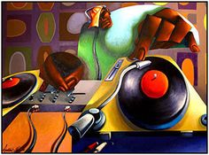 The Spin Doctor by Maurice Evans Evans Art, Spin Doctors, African American Family, Old School Music, Intense Colors, Black Art