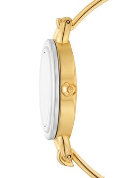 Find TORY BURCH The Miller Bangle Watch Set on Editorialist. A polished day-to-night bangle watch featuring a signature logo on the dial comes with three interchangeable bezels for customizable style. 27mm case, 3mm band width Adjust-O-Matic closure Quartz movement Mother-of-pearl dial Mineral crystal face Stainless steel with goldtone plate Imported Watch Set, Bangle Watches, Platform Slippers, Kids Sandals, Designer Clothes For Men, Kids Sneakers, Minerals Crystals, Women's Summer Fashion, Signature Logo