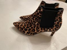 "Leopard look boots ladies shoes by Clarks sz 8M brown & beige elastic 2\" heel fabulous, stylish high heel shoes These are such wonderful shoesBrand new w tags In very good condition Never worn  Everything I state is what my consignor tells me They are so comfortable. I am an 8 and tried them on and they are so comfortable and easy to wear SO STYLISH" Womens Booties, Booties Ankle Boots, Ladies Shoes, Brown Beige, Big Sale, Heel Shoes, Boot Shoes Women, High Heel Shoes, High Heel