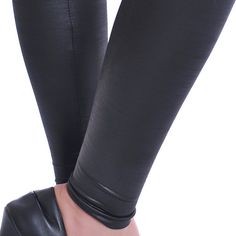 F00144925-501 Sleek Solid Leather Leggings, Sleek Solid Color Faux Leather Leggings, Trendy High Stretch Solid Leather Pants, Sleek Solid Color Leather Pants, Casual Stretch Faux Leather Leggings, Solid Faux Leather Fitted Leggings, Faux Leather Stretch Leggings, Solid Leather Leggings For Night Out, Leather Leggings For Night Out