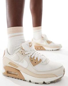 Nike Air Max 90 sneakers in beige  | ASOS Beige Air Max Cushioned Lace-up Sneakers, Urban Cream Sneakers With Round Toe, Urban Beige Sneakers With Gum Sole, Nike Cream Mid-top Sneakers, Nike Cream High-top Sporty Sneakers, Nike Cream High-top Sneakers Sporty Style, Beige Air Max Cushioned Sneakers For Streetwear, Beige Air Max Sneakers For Streetwear, Urban Beige Sneakers With Branded Insole