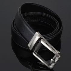 The elegant Automatic Buckle Belt is adjustable for almost any size Complete and complement your outfit with ease with this automatic buckle leather belt. Step out in style like a GQ. Free Shipping Available! The Automatic Buckle Belt features: A high-quality leather belt that is the difference between confidence and embarrassing moments. An automatic buckle that is intricately designed for you to make adjustments to length easily Properties of Belt: Width - 3.5cm, Buckle Length - 8cm, Buckle Wi Sleek Leather Belt Buckles For Workwear, Luxury Leather Belt Buckles For Office, Sleek Leather Belts For Office, Sleek Leather Office Belt, Black Leather Belt Buckles For Workwear, Sleek Leather Belt Buckles For Formal Wear, Modern Leather Belt Buckles For Office, Classic Black Belt Buckles With Silver Buckle, Black Leather Belt Buckles With Silver Buckle