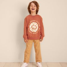 Your kiddo will love the cool style and superior comfort of this Little Co. by Lauren Conrad organic relaxed sweatshirt. FEATURES Crewneck Long sleeves Relaxed fit Soft French terryFABRIC & CARE 100% organic cotton Machine wash ImportedSUSTAINABILITY FEATURES Organic cotton Global Organic Textile Standard Certified Tested for harmful substances STANDARD 100 by OEKO-TEX® CERTIFIED Certification No. HK020 169253 TESTEX, HK020 187885 TESTEX Testing Institute: Testex AG www.oeko-tex.com/standard100 Lauren Conrad Collection, Baby Size Chart, Toddler Size Chart, French Terry Fabric, Rust Color, Baby Size, Toddler Sizes, Lauren Conrad, Kids Sweatshirt