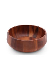 a wooden bowl on a white background