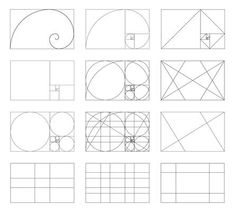 an image of different shapes and lines in the form of squares, circles, and rectangles