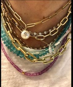 Stacked Bracelets, Necklaces And Bracelets, Mode Inspo, Bracelet Stack, Cute Jewelry, Link Chain, Layered Necklaces