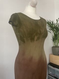 Stunning organic, hand made and hand dyed bamboo/cotton blend dress size small. best fit someone 5ft6 and below UK 8/10 Posting within 1-3 days of payment cleared Bamboo Dress, Cotton Blends Dress, May 21, Dress Clothes For Women, Hand Dyeing, Favorite Outfit, Art Collection, Hand Made, Dress Outfits