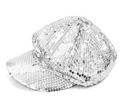 Premium Quality SILVER SEQUIN BASEBALL CAP flashy novelty sparkle hat poor boy sparkling dance , Womens Accessories Train Hat, Silver Hats, Boy Hat, News Boy Hat, Costume Hats, Silver Sequin, Ball Cap, Dance Costumes, Ebay Fashion