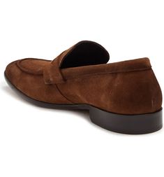 TO BOOT NEW YORK Nova Penny Loafer | Nordstromrack Business Slip-ons With Suede Lining And Moc Toe, Penny Loafers Men, A Signature, Penny Loafer, Penny Loafers, Shoes Men, Penny, Dress Shoes Men, Shoes Mens