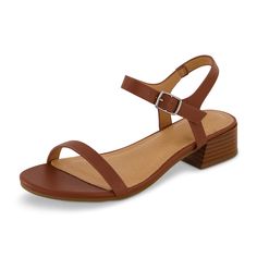 PRICES MAY VARY. Soft Vegan Leather upper Easy on / off with adjustable strap Memory Foam padded insole Flexible Long Lasting Traction Outsole / Bottom 1.25 Inch heel Step into these block heel sandals! These sandals feature a soft upper and Memory Foam insoles. Large Size Womens Shoes, White Sandals Heels, Low Heel Sandals, Heeled Sandal, Black Sandals Heels, Casual Heels, Heel Sandal, Thick Heels, Perfect Shoes