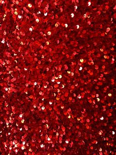 red sequins are seen in this image