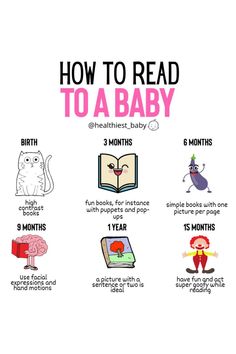 how to read to a baby with pictures and text on the bottom right hand corner