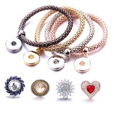 PRICES MAY VARY. ❤ Quantity:4pcs bracelet and 4pcs snaps ❤ Material: alloy ❤ Make Your Style ❤ Fit snap charms ❤ Fit snap buttons making . Charms Bracelets, Diy Buttons, Snap Jewelry, Button Jewelry, Jewelry Making Charms, Elastic Bracelet, Amazon Art, Jewelry For Women, Sewing Stores