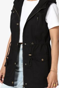 Channeling classic utilitarian styling, this cotton vest. Features a loose fit silhouette with a drawstring waist and flap patch pockets. Suitable for outdoor and sports wear, golf, hiking, climbing, traveling,riding, driving, walking, casual and other sports. Easy to wear with your favorite pants, skirt, leggings or shorts,suitable for a variety of occasionsSleeveless anorak vest : Stand-up collar with attached hoodedZip fly with snap button closure, Flap hand pockets, loose fitAdjustable draws Vest Hoodie, Sleeveless Coat, Utility Vest, Pants Skirt, Cotton Vest, Outdoor Fashion, Sports Wear, Sand Beige, Skirt Leggings