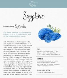 Meaning Of Sapphire Stones, Sapphire Meaning Gemstones, Sapphire Spiritual Meaning, Sapphire Tattoo Ideas, September Meaning