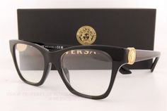 ad eBay - Find many great new & used options and get the best deals for Brand New VERSACE Eyeglass Frames 3341U GB1 Black for Women Size 52mm at the best online prices at eBay! Free shipping for many products! Versace Eyewear Campaign, Versace Shades For Women, Versace Eyeglasses Woman, Versace Prescription Glasses, Versace Black Sunglasses, Versace Eyeglasses, Cool Glasses, Eye Glasses, Eyeglasses Frames