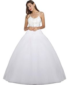 PRICES MAY VARY. Girls petticoat underskirt fabric: polyester, comfortable to wear, most dresses need a hoop skirt petticoat half slips underneath to keep its shape, easily walk and turn. The undergarment slips petticoat hoop skirt is fluffy. Wedding hoop skirt petticoat for girls: 6 hoop skirt petticoat crinoline for girls can wear as undergarment slips and it has single layer, with 6 strong hoops, which make the ball gown wedding dress fluffier and in good full shape. Size of hoop skirt for wo Voluminous Crinoline Ball Gown Petticoat, Fitted Crinoline Skirt For Debutante Ball, Full Crinoline Skirt For Debutante Ball, Crinoline Dress For Debutante Ball With Full Skirt, Dress With Gathered Crinoline Full Skirt, Debutante Ball Full Tulle Petticoat, Voluminous Crinoline Dress With Full Skirt, Voluminous Crinoline Full-skirt Dress, Crinoline Wedding Dress