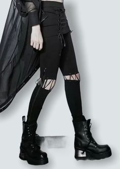 NEW Goth Lace Up Leggings Skirt Available in Small Med or Large Size XS/S - 25.5 inch waist Size Med - 27 inch waist Size Large- 28.5 inch waist Legging with skirt Lacing and zippers on legs Lacing also on skirt Perfect for goth punk alt egirl mallgoth cybergoth cyberpunk metal Rock Style Bottoms For Spring Streetwear, Punk Style Bottoms For Spring Concert, Rock Style Bottoms For Alternative Fashion, High Waist Rock Bottoms For Spring, Spring Rock Style High Waist Bottoms, High Waist Rock Style Bottoms For Spring, Rock Style Bottoms For Cosplay In Spring, Emo Bottoms For Spring Streetwear, Punk Style Pants For Winter Concerts