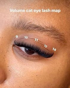 Short Full Cat Eye Lash Extensions, Short Lash Mapping, Wispy Lash Mapping Clusters, Lash Extensions For Almond Eyes, Short Wispy Lash Extensions, Classic Cat Eye Lash Extensions, Classic Lash Set, Fake Eyelash Makeup