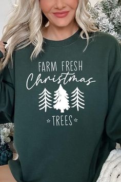 Farm Fresh Christmas Trees Graphic Fleece Sweatshirts.Unisex Crew Neck Long Sleeve Sweaters Knits.Crafted from premium materials, tailored to your lifestyle, ensuring a comfortable fit for any occasion.Family Group Uniforms Birthday Party Gift Concert Festival Events.High Quality Direct To Film Printed Graphic Design.50%COTTON,50%POLYESTERNICARAGUAMade In: Nicaragua Fur Coat Men, Farm Fresh Christmas Trees, Group Outfits, Christmas Tree Graphic, Long Sleeve Sweaters, Fresh Christmas Trees, Fashion Themes, Concert Festival, Film Prints