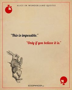 an old book with a rabbit on it and the words, this is impposable only if you believe it is