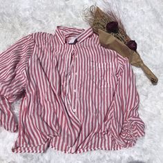 American Eagle Women’s Red Striped Balloon Sleeve Relaxed Fit Top, Front Pocket , Size Xl , Nwt , No Visible Flaws Summertime , Summer Moving Out Sale ! Casual Red Long Sleeve Blouse, Trendy Red Beach Shirt, Red Button-up Blouse For Vacation, Red Vacation Shirt For Spring, Trendy Red Shirt For Spring, Red Vacation Top For Fall, Red Relaxed Fit Beach Blouse, Red Button-up Blouse For Beach, Red Button-up Blouse For The Beach