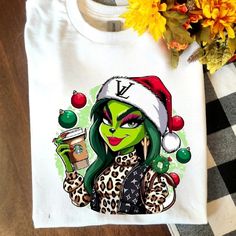 Cute Design ! Custom Made And Will Ship Within A Few Days! On Gildan Unisex Short Sleeve Sublimation Check Out My Page For More Designs Grinch Sublimation Designs, Grinch Sublimation, Grinch Shirt, Grinch Shirts, Christmas Cute, Trend Fashion, Cute Design, Unisex Shorts, Shirt Ideas